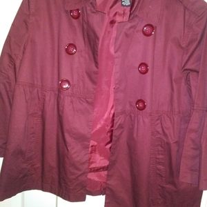 Mixit Burgundy three button blazer